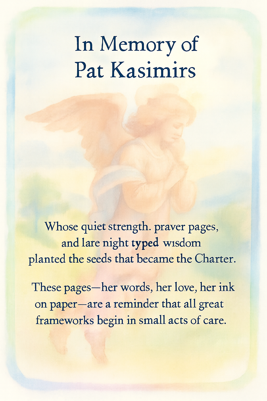 In Memory of Pat Kasimirs